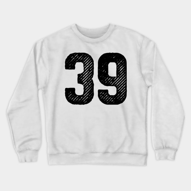 Rough Number 39 Crewneck Sweatshirt by colorsplash